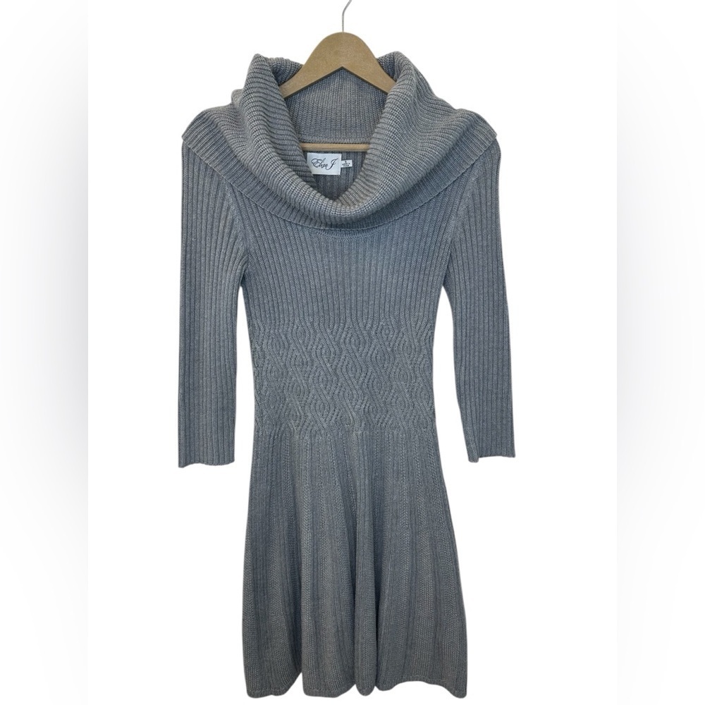 Eliza J Gray Cowl Neck Sweater Dress Size S